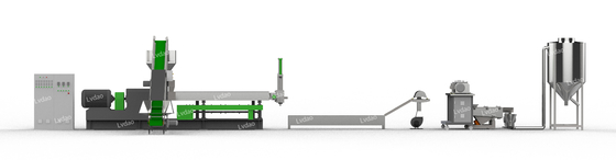 A linha gêmea paralela 400-500kg/h da peletização da extrusora de parafuso do ABS output a relação longa do diâmetro do 40:1.