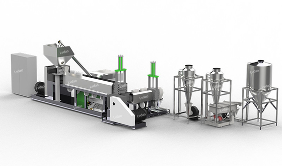 Sistema operacional preciso alto de reciclagem plástico da engrenagem do equipamento LDP-SJP-90-120